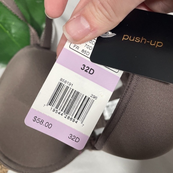 NWT $58 Wacoal [ 32D‎ US ] Embrace Lace Push-Up Bra in Mocha - Picture 8 of 14